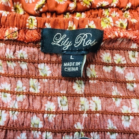 New! Lily Rose Bohemian 70s Ditsy Floral Daisies Smocked Corset Skater Dress - Picture 9 of 10